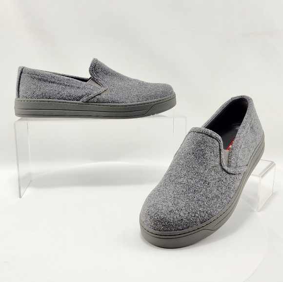 PRADA - Slip-on Loafers, grey, size 7.5 - Picture 1 of 10